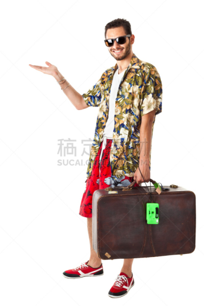 缅因州,高潮,夏威夷衬衫,垂直画幅,休闲活动,古典式,旅行者,夏天,模式化形象,仅男人
