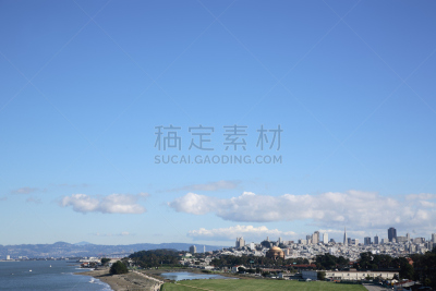 旧金山,东湾地区公园,艺术宫,布拉塞第欧要塞,泛美金字塔,美国,水平画幅,建筑,无人,城市生活