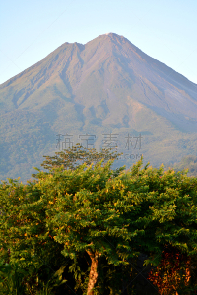 阿雷纳火山,宏伟,背景,塔,波罗,拉福尔图那,哥斯达黎加,垂直画幅,天空,灵感