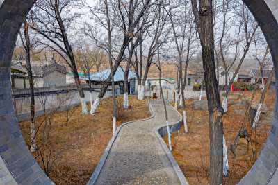 冬天,中国,寺庙,河北精神号,山海关,秦皇岛,山口,水平画幅,无人,古老的