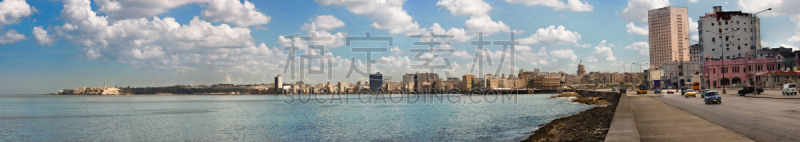 哈瓦那,全景,氮,水,天空,古老的,美洲,都市风景,拉丁美洲,热带气候