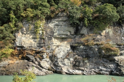 长土吕,崎玉县,秩父,日本,红松,悬崖,天空,沟壑,水平画幅,无人