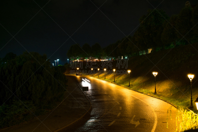 夜晚,路,热,脉搏图,暗色,灯笼,波兰,汽车,浪漫,交通