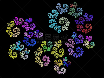 绘画插图,分形,抽象,螺线,黑色背景,梦幻运动游戏,水平画幅,纹理效果,无人,艺术品