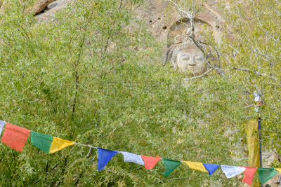 佛,修道院,水平画幅,无人,乡村,寺院,印度,华丽的,雕塑,弥勒佛