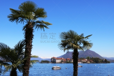 美丽岛艾索拉贝拉,马祖尔湖,意大利,旅游目的地,风景,水,天空,度假胜地,水平画幅,雪