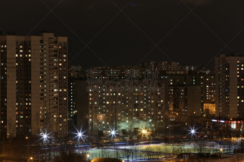 夜晚,居住区,犹太人区,前苏联,郊区,体育场,公园,边框,地名