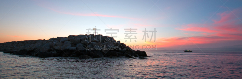 圣荷西卡波,游艇码头,栈桥码头,海港,墨西哥,黎明,下加利福尼亚州,在上面,破浪堤,包船
