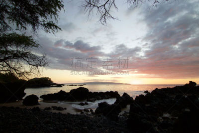 玛凯那,海湾,冲浪板,毛伊岛,熔岩,水,天空,美,休闲活动,水平画幅