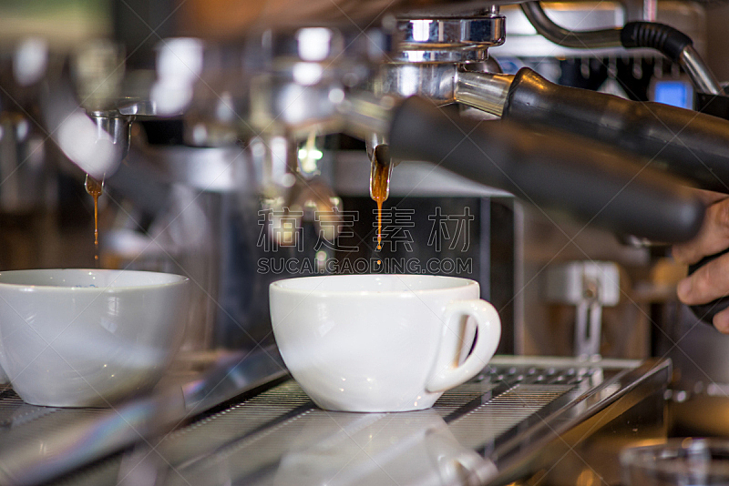 浓咖啡,烤咖啡豆,褐色,咖啡店,水平画幅,早晨,商店,饮料,特写,机器