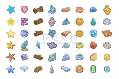 矢量,计算机图标,游戏,巨大的,粘液,柴火,背景分离,铸锭,木材,煤