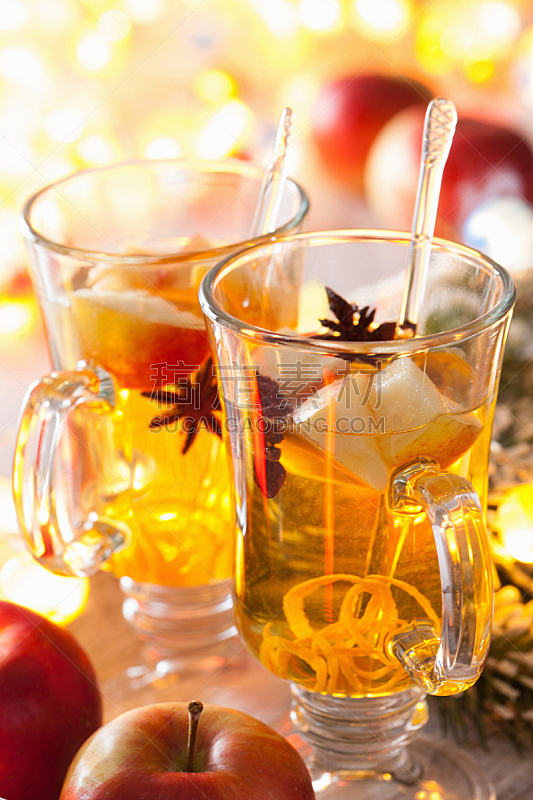 饮料,冬天,橙色,玻璃杯,香料,苹果酒,热苹果酒,垂直画幅,葡萄酒,芳香的