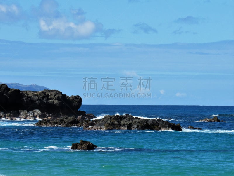 外米亚海湾,岩石,瓦胡岛,野餐桌,海滩,哈莱伊瓦,社区,跳,跳,问候