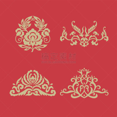 中国,时尚,花纹,部分,圣诞装饰物,几何形状,对称,春节,美术工艺,部落艺术