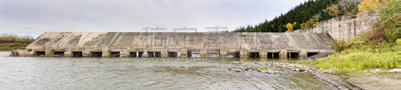 水坝,哈罗德,萨斯喀彻温省,水力发电,水,水平画幅,能源,全景,户外,建筑结构
