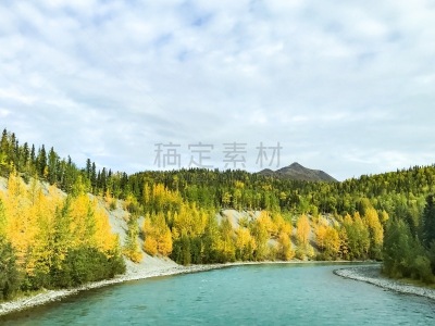 阿拉斯加,俄罗斯河,球体,渔业,云景,视点,云,三文鱼,流水,河流