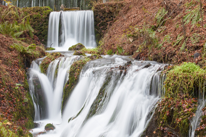 季节,秋天,shiraito falls,轻井泽町,长野县,水,美,里山,水平画幅,瀑布