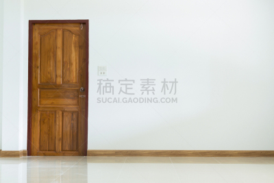 水泥,白色,住宅房间,墙,空的,木制,门,室内,旋钮,研磨器