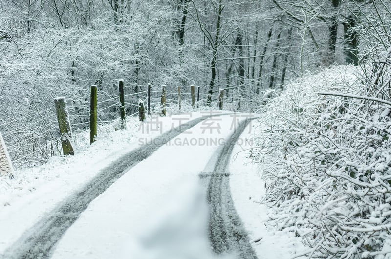 冬天,路,德国高速列车,雪,白色,十二月,彩色图片,雷恩郡,童话故事,蛋筒