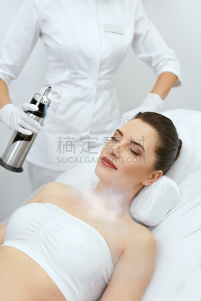 女人,氧气,美,美容院,冷冻疗法,横截面,活力,寒冷,健康保健,专业人员