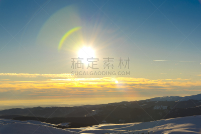 冬天,滑雪场,天空,美,度假胜地,水平画幅,云,山,雪,无人