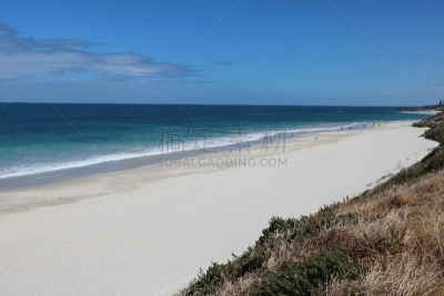 西澳大利亚,海港,夏天,fremantle,海滩,印度洋,天空,水平画幅,沙子,无人