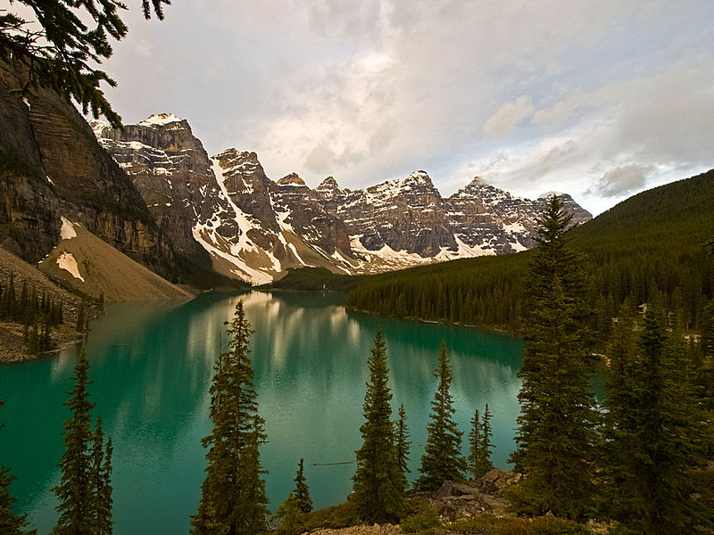 加拿大,湖,山脉,自然,干净,船,国内著名景点,旅途,云,顶部