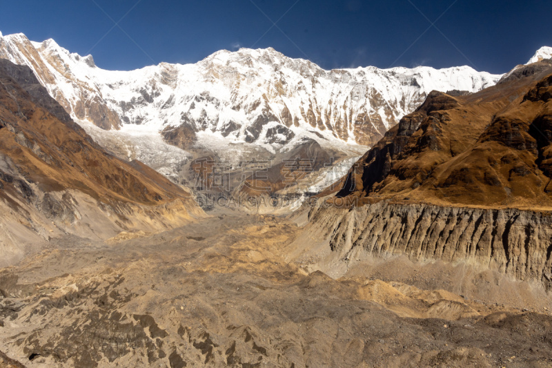 雪山,喜马拉雅山脉,安娜普娜山脉群峰,一只动物,冰河,极限运动,风,环境,云