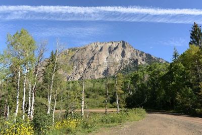 岩石,巨大的,塞丽娜山,开普勒传球,克莱斯巴山,白杨类,阿斯彭,天空,洛矶山脉,水平画幅