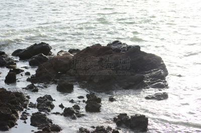 波浪,岩石区,水,天空,风,水平画幅,沙子,无人,夏天,户外