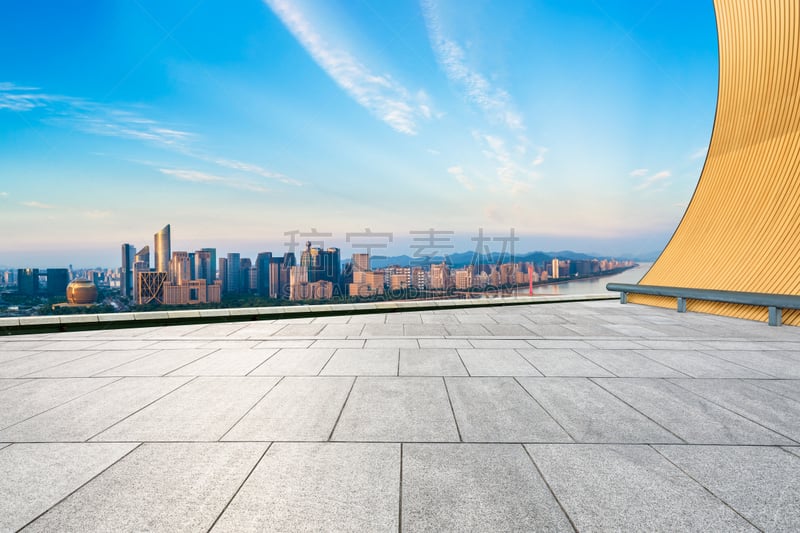 空的,杭州,室内地面,砖,地板,云,现代,河流,户外,建筑