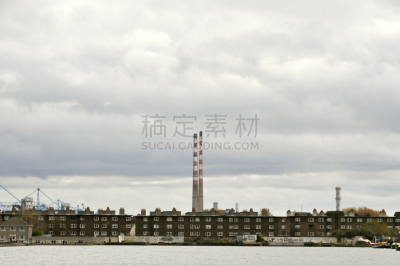 烟囱,大运河,都柏林,外立面,水平画幅,工作场所,无人,运河,爱尔兰都柏林,户外
