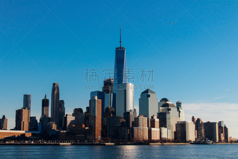 纽约,曼哈顿,都市风景,世界贸易中心,曼哈顿下中城,国际著名景点,美国,水平画幅,无人,摄影