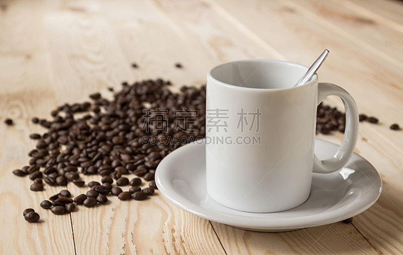 咖啡豆,烤咖啡豆,褐色,水平画幅,茶碟,古老的,早晨,饮料,特写,咖啡