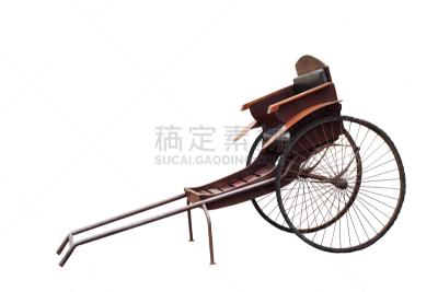 黄包车,过时的,操作指南,车轮,古董,水平画幅,木制,日本,古老的,古典式