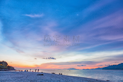海滩,黎明,莱恩群岛,水,天空,沙子,早晨,曙暮光,明亮,居住区
