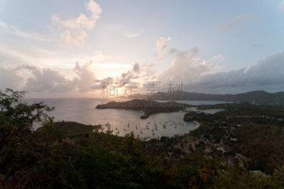 高点,英国港,风景,安提瓜,自然,水平画幅,地形,无人,海港,户外