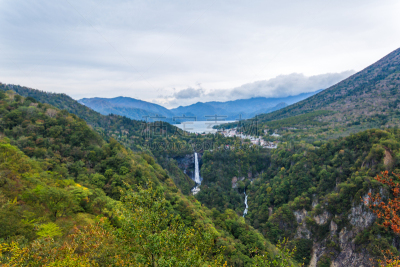 山,日本,风景,中禅寺湖,华严瀑布,日光市,枥木县,沟壑,水,天空