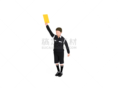 黄牌,裁判,机敏,水平画幅,足球运动,绘画插图,人,计算机制图,计算机图形学,诉苦