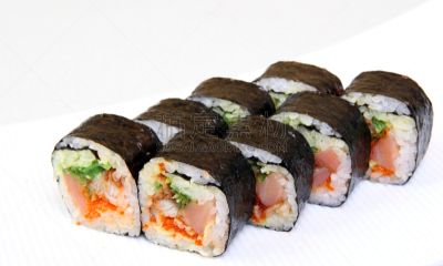 寿司,飞鱼,鱼子酱,碗,自然美,日本食品,三文鱼,传统,菜单,清新