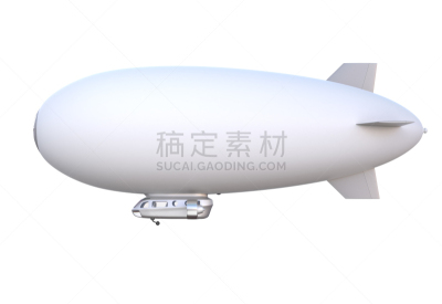 飞艇,侧面视角,白色背景,分离着色,氦气球,氦,空白的,留白,风,水平画幅