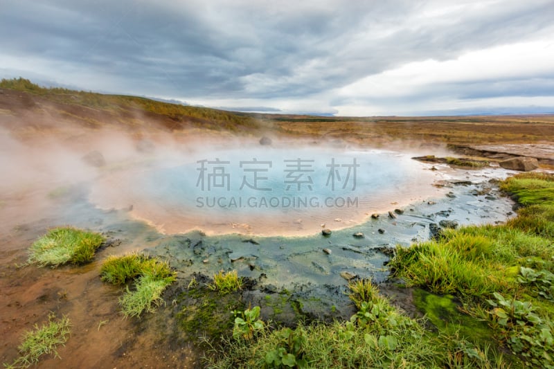 冰岛国,地形,温泉,间歇泉,水,天空,美,水平画幅,能源,喷泉