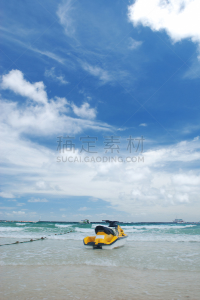喷水推进艇,垂直画幅,水,天空,沙子,无人,夏天,户外,运动,海滩