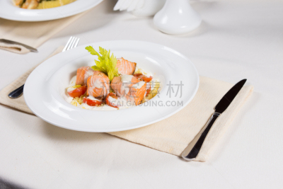 三文鱼,白色酱,脂蛋白,鱼肝油,鳟鱼,格子烤肉,酸,水平画幅,高视角,无人