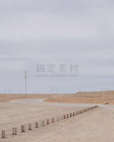 中国,甘肃省,敦煌,戈壁滩,无线电通信塔,被抛弃的,空的,安静,西北,云
