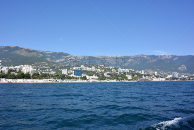 雅尔塔,海洋,伦敦城,看风景,度假胜地,水平画幅,克里米亚,无人,户外,滨水