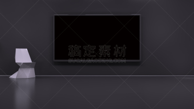 三维图形,显示器,电视机,办公室,零售展示,水平画幅,形状,墙,无人,椅子