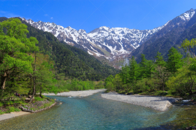 长野县,日本,信浓川,梓川,松本,飞驒山脉,避暑圣地,天空,美,里山