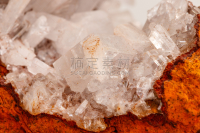矿物质,异极矿,水晶,摇滚手势,石头,白色背景,大特写,钙,自然界的状态,背景分离