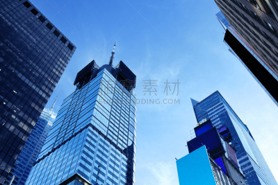 天空,留白,水平画幅,幕墙,无人,玻璃,几何形状,户外,现代,纽约